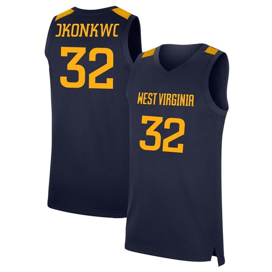 NCAAB James Okonkwo West Virginia Mountaineers 32 Jersey