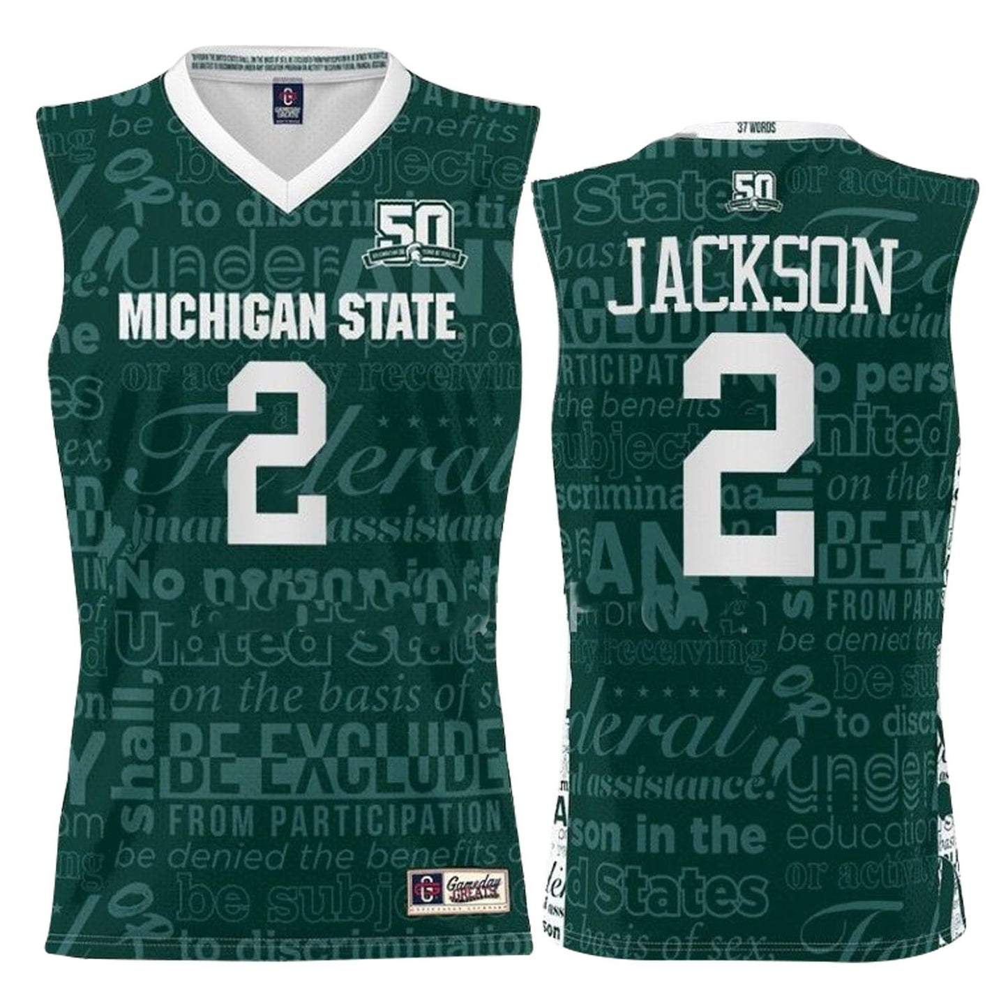 NCAAB Jaren Jackson Jr. Michigan State Spartans 2 Jersey