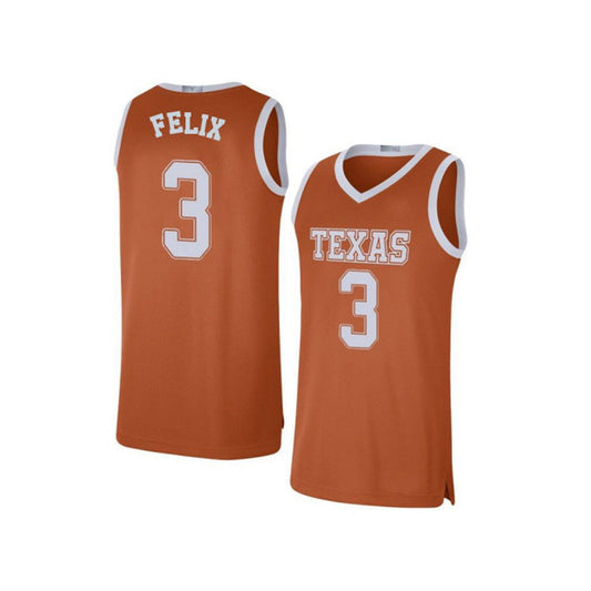 NCAAB Javan Felix Texas Longhorns 3 Jersey
