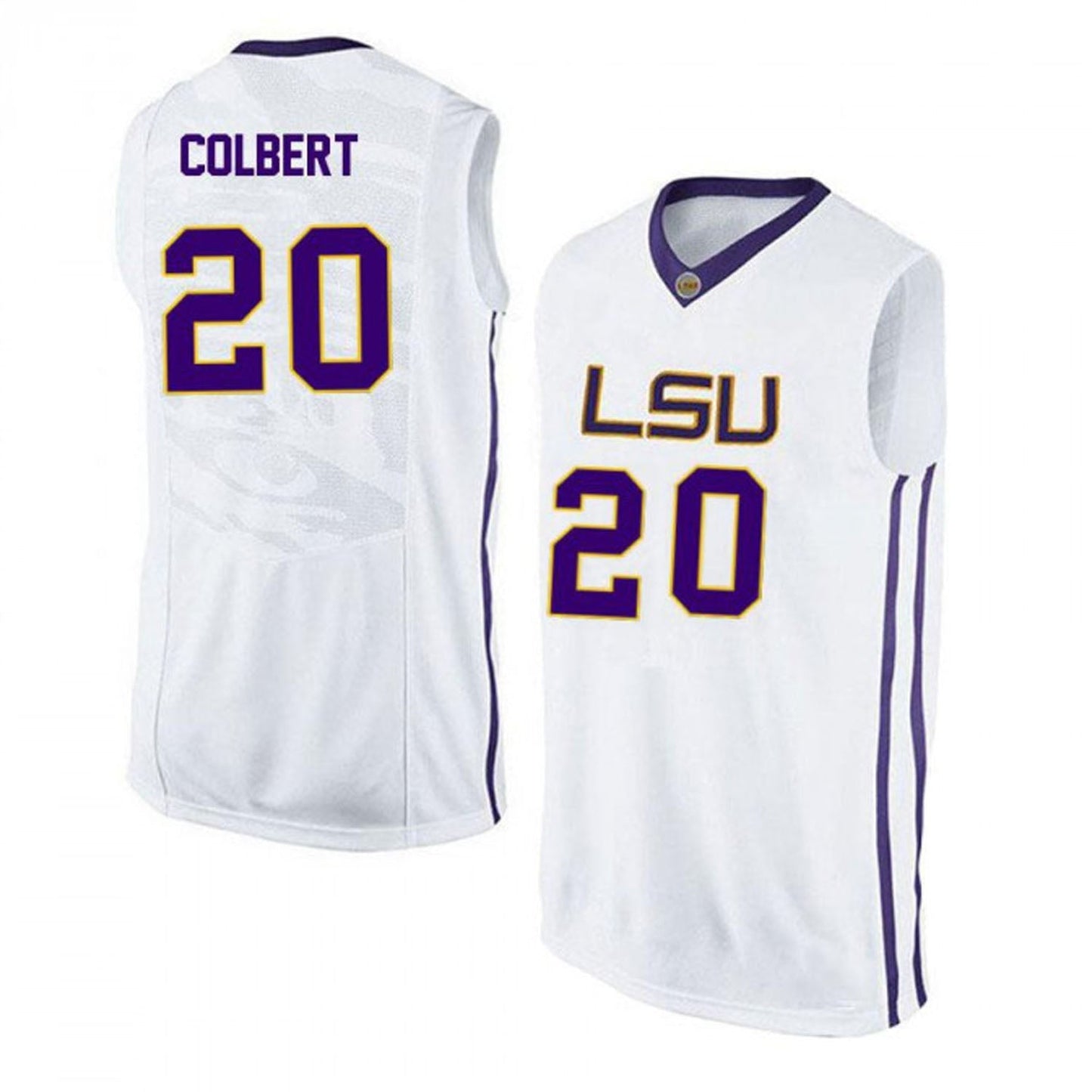 NCAAB Jerrell Colbert LSU Tigers 20 Jersey