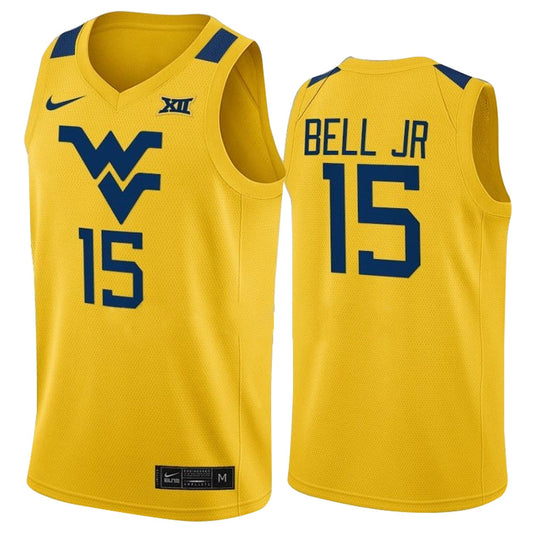 NCAAB Jimmy Bell Jr. West Virginia Mountaineers 15 Jersey