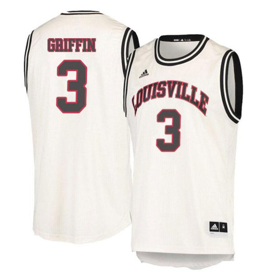 NCAAB Jo Griffin Red Retro Louisville Cardinals 3 Jersey