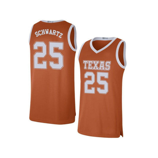 NCAAB Joe Schwartz Texas Longhorns 25 Jersey