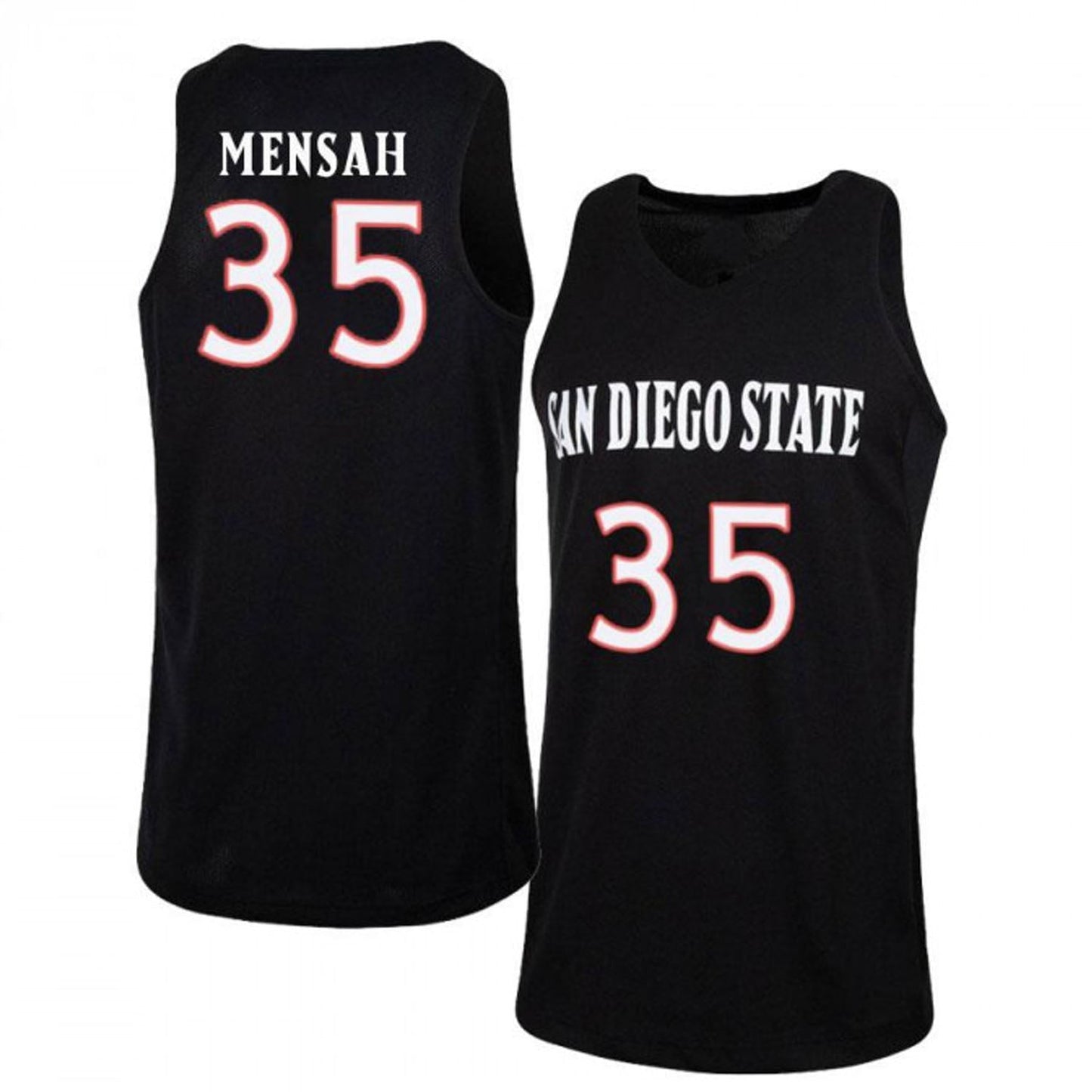 NCAAB Joel Mensah San Diego State Aztecs 35 Jersey