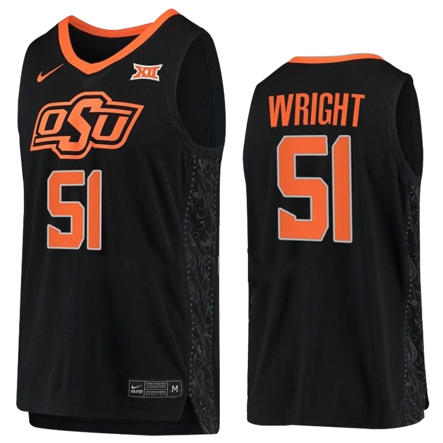 NCAAB John-Michael Wright OSU Cowboys 51 Jersey