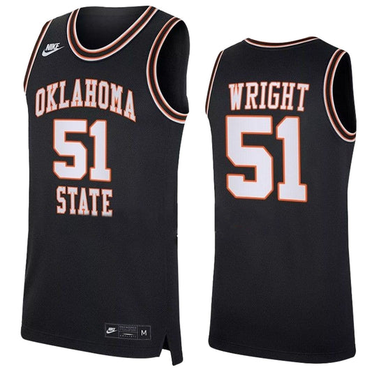NCAAB John-Michael Wright OSU Cowboys 51 Jersey