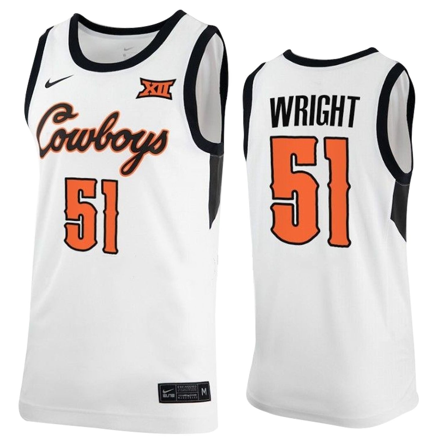 NCAAB John-Michael Wright OSU Cowboys 51 Jersey