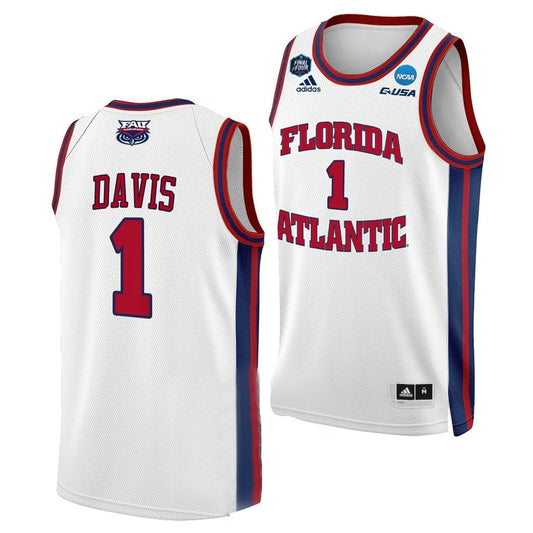 NCAAB Johnell Davis Florida Atlantic Owls 1 Jersey