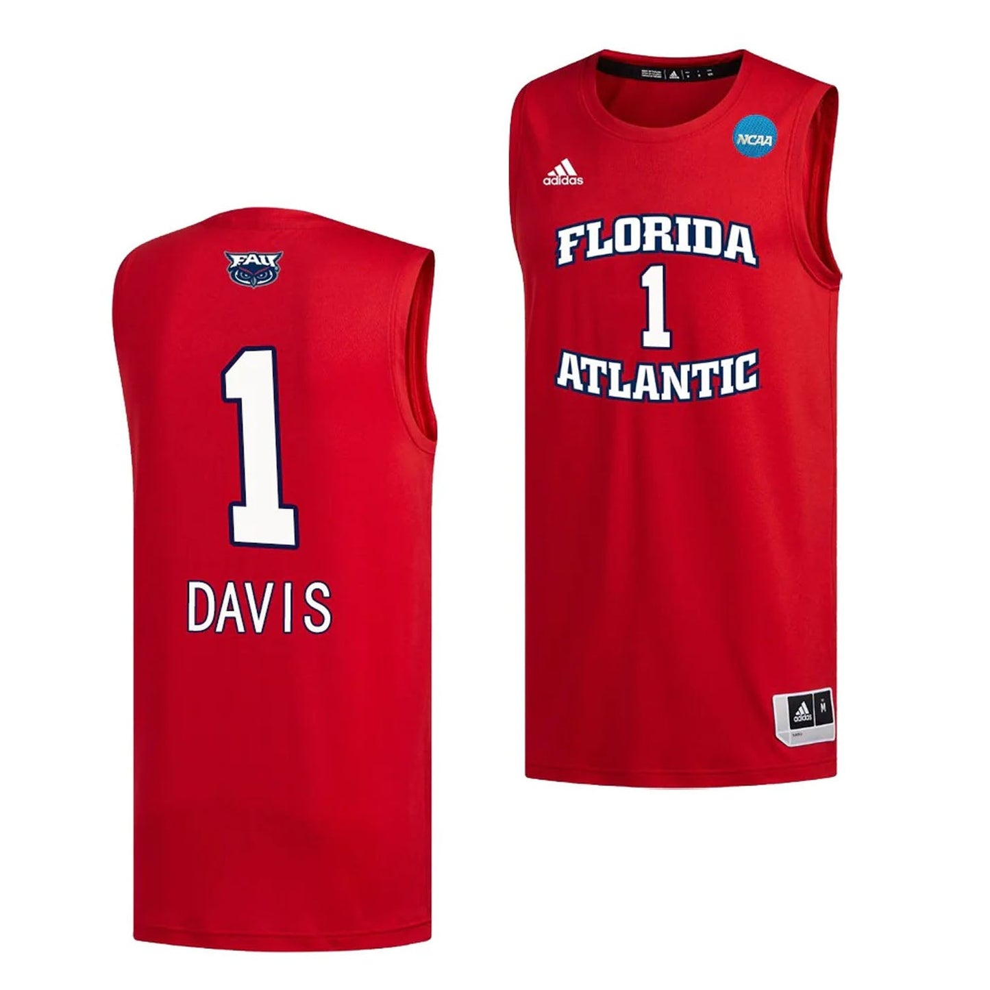 NCAAB Johnell Davis Florida Atlantic Owls 1 Jersey