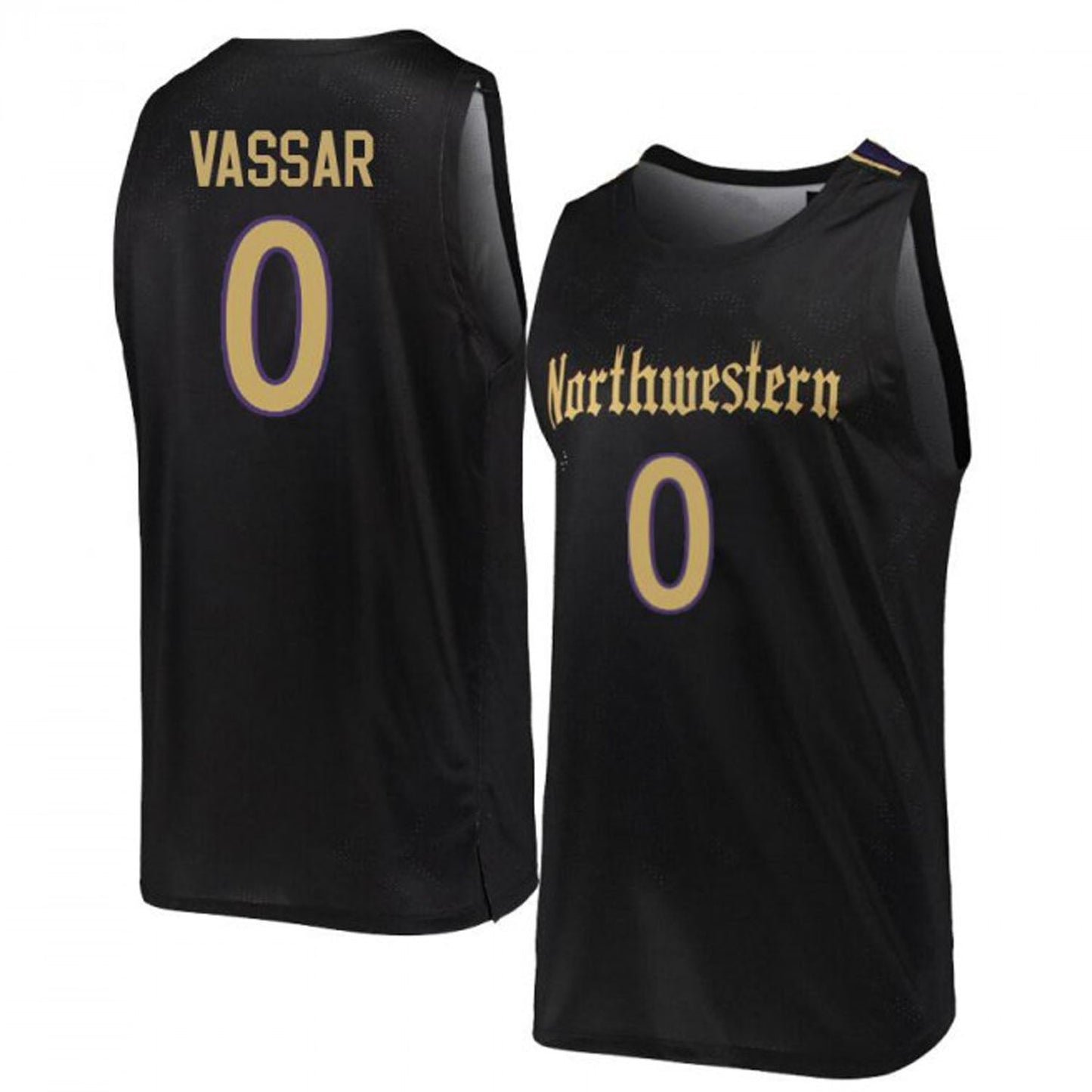 NCAAB Johnnie Vassar Northwestern Wildcats 0 Jersey