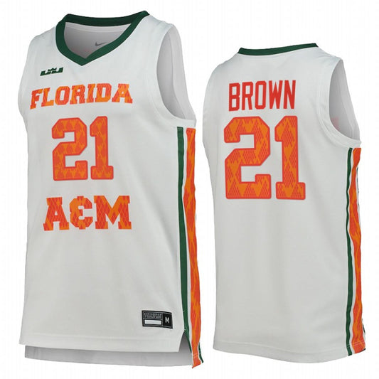 NCAAB Johnny Brown FAMU Rattlers 21 Jersey