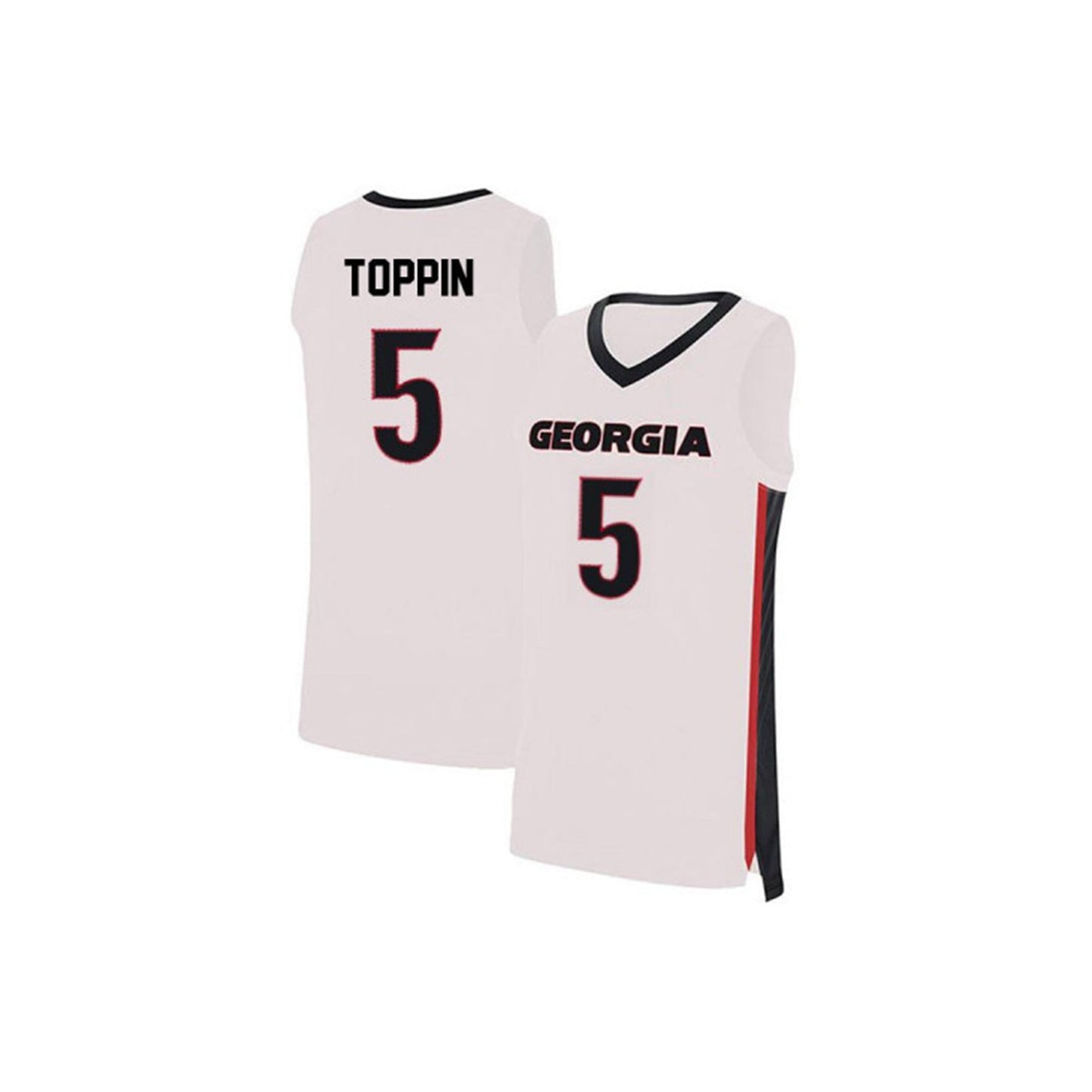 NCAAB Jojo Toppin Georgia Bulldogs 5 Jersey