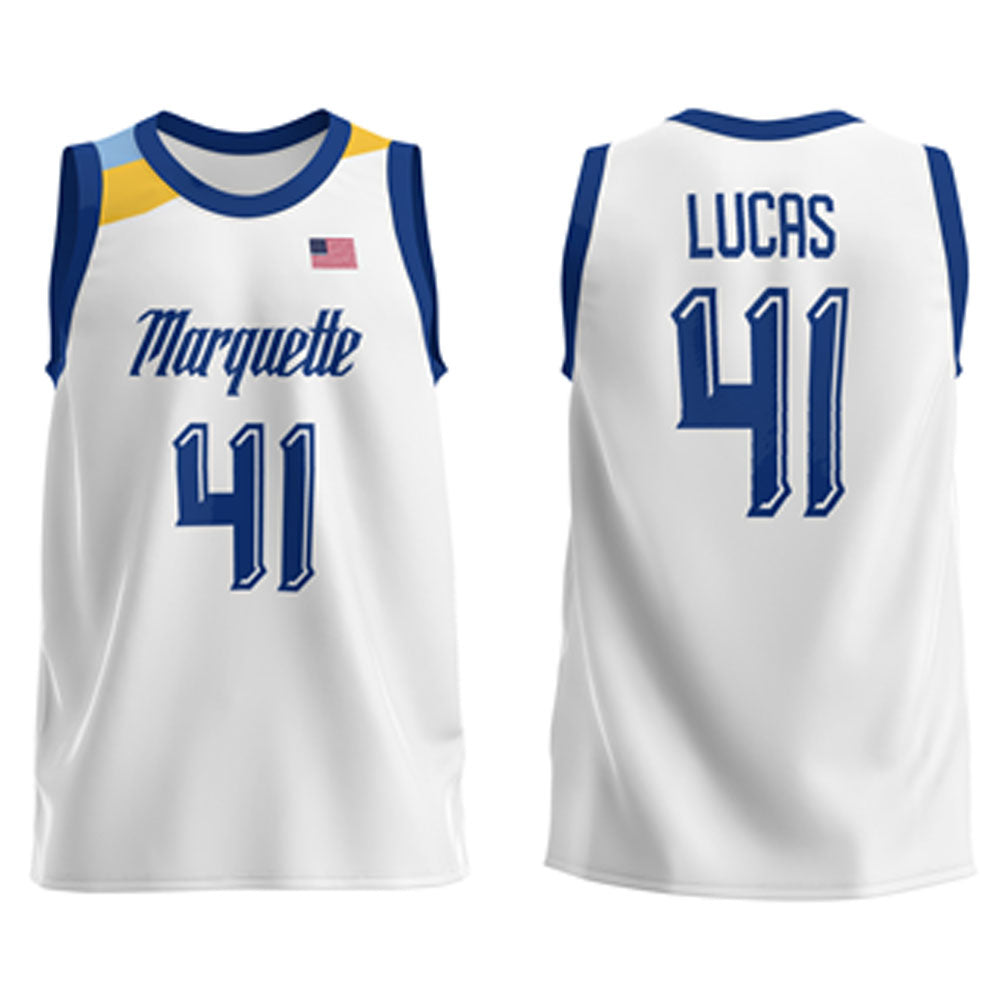 NCAAB Jonah Lucas Marquette Golden Eagles 41 Jersey