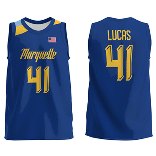 NCAAB Jonah Lucas Marquette Golden Eagles 41 Jersey