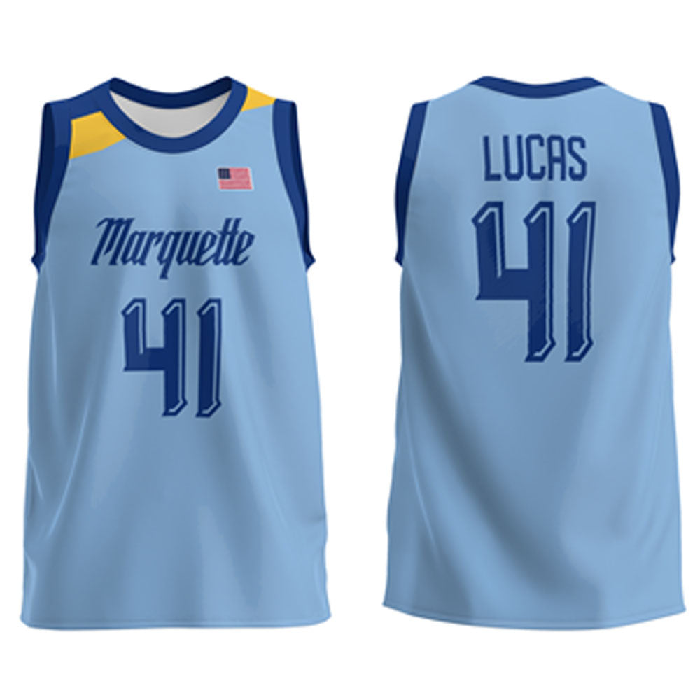 NCAAB Jonah Lucas Marquette Golden Eagles 41 Jersey
