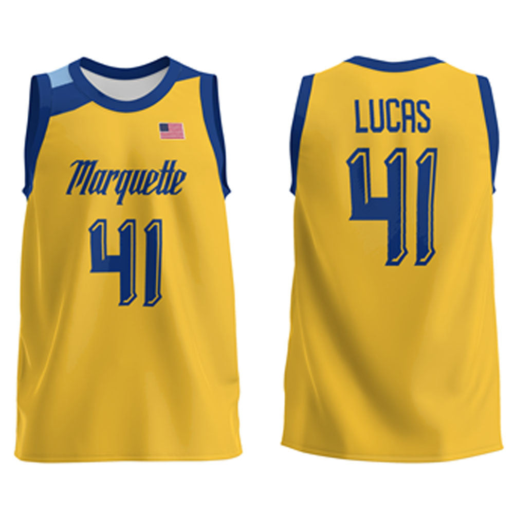 NCAAB Jonah Lucas Marquette Golden Eagles 41 Jersey