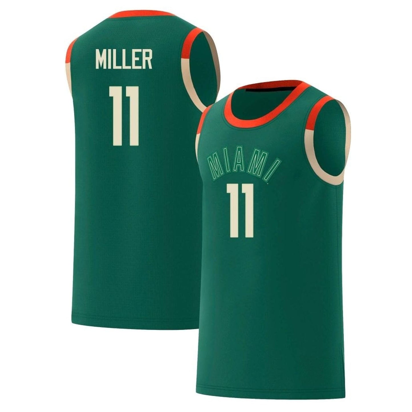NCAAB Jordan Miller Miami Hurricanes 11 Jersey