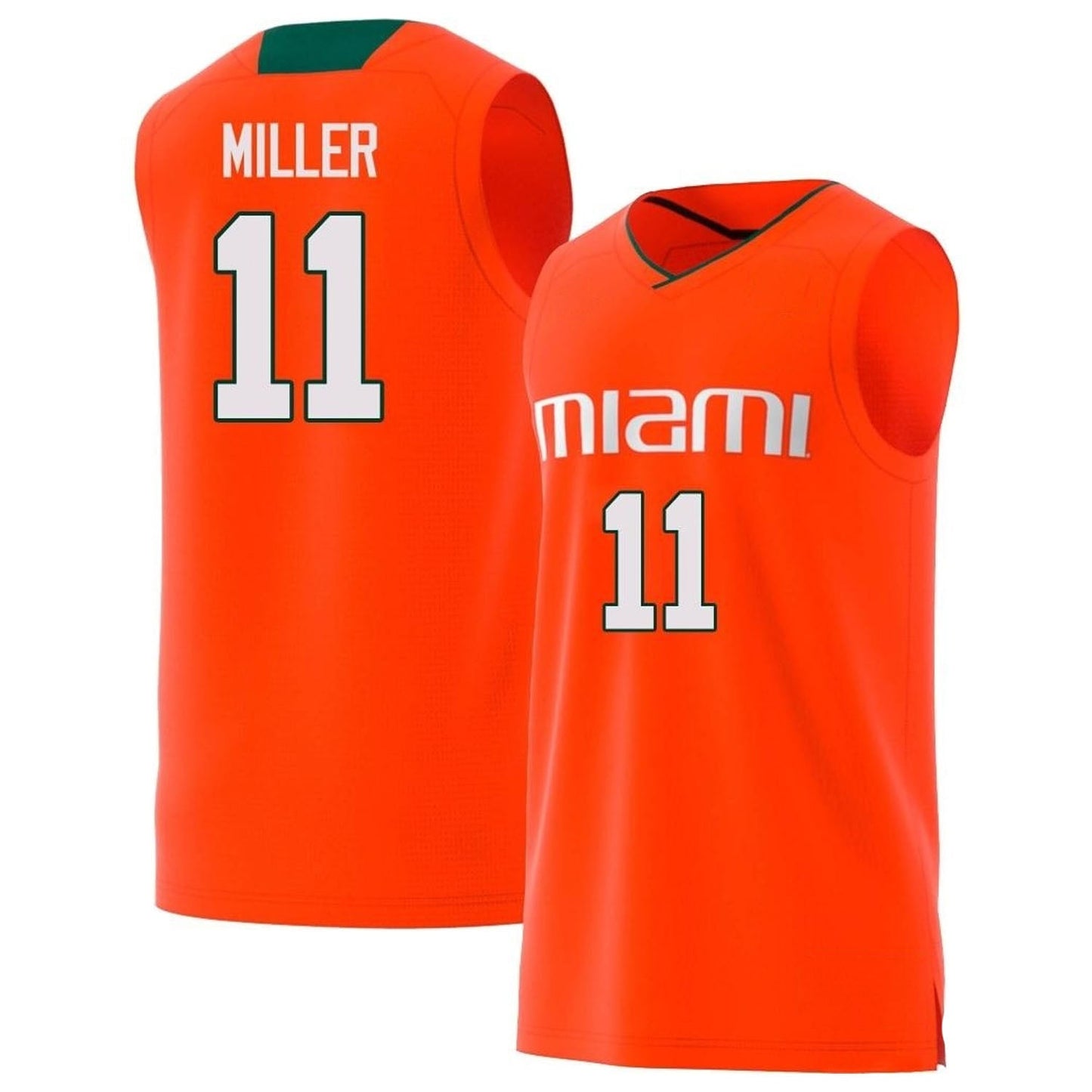 NCAAB Jordan Miller Miami Hurricanes 11 Jersey