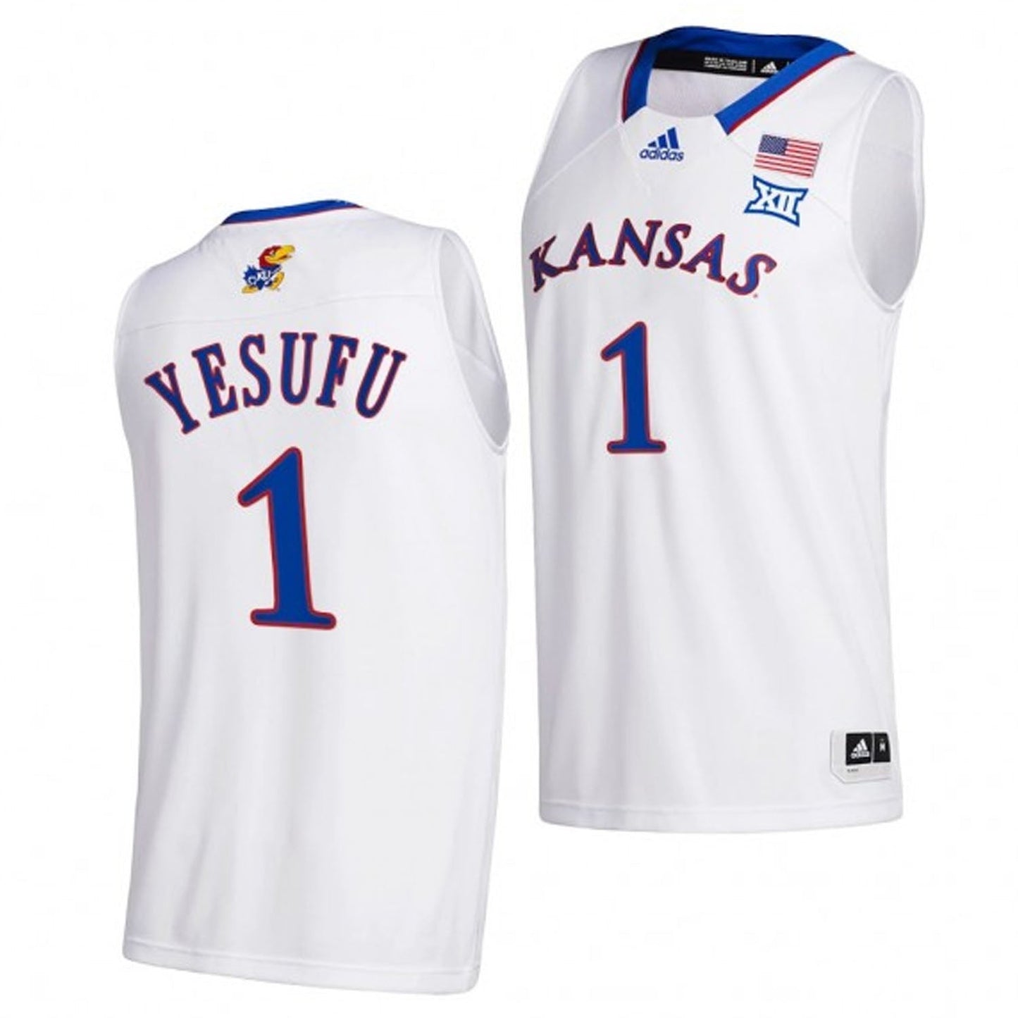 NCAAB Joseph Yesufu Kansas Jayhawks 1 Jersey