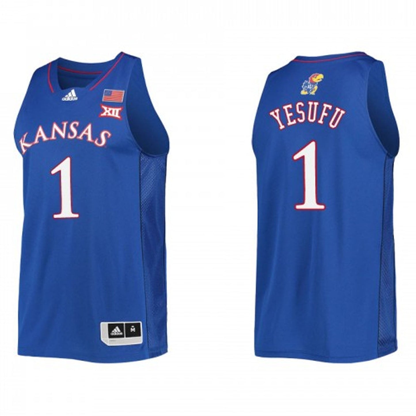 NCAAB Joseph Yesufu Kansas Jayhawks 1 Jersey
