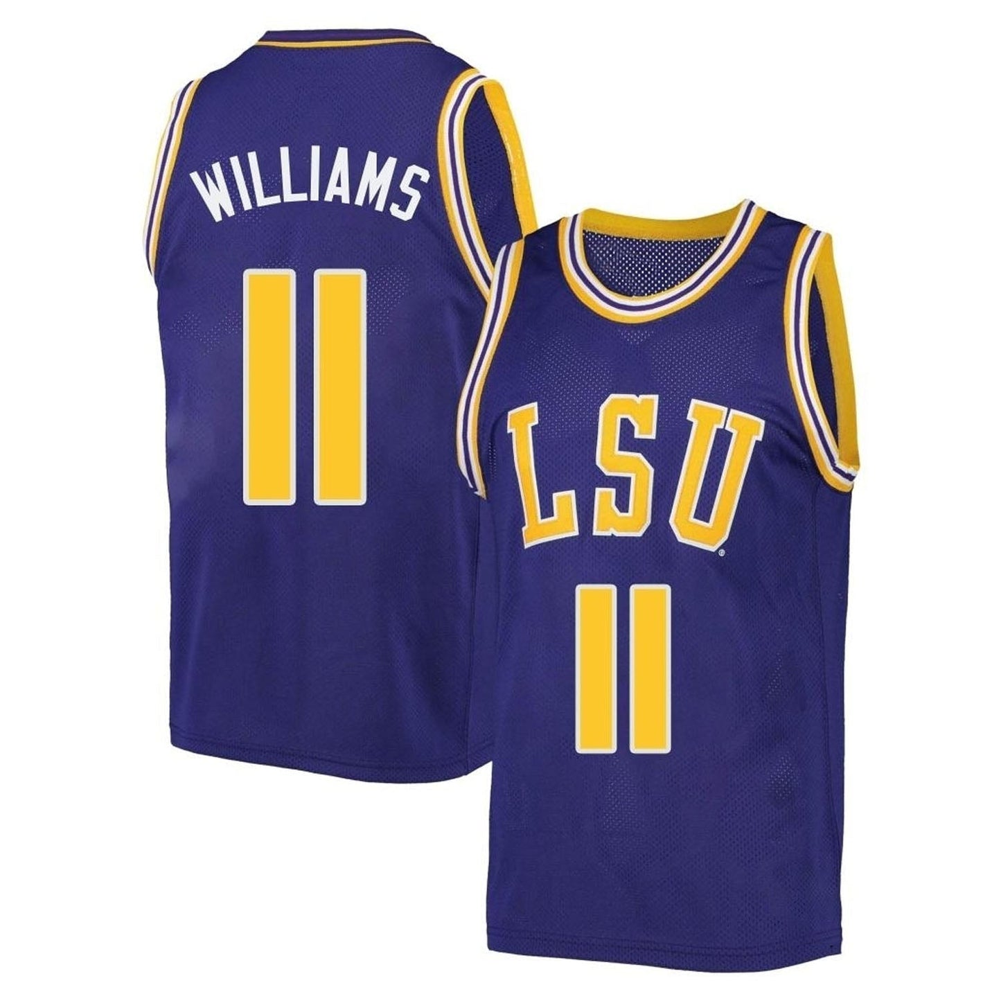 NCAAB Justice Williams LSU Tigers 11 Jersey