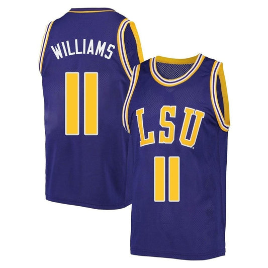 NCAAB Justice Williams LSU Tigers 11 Jersey
