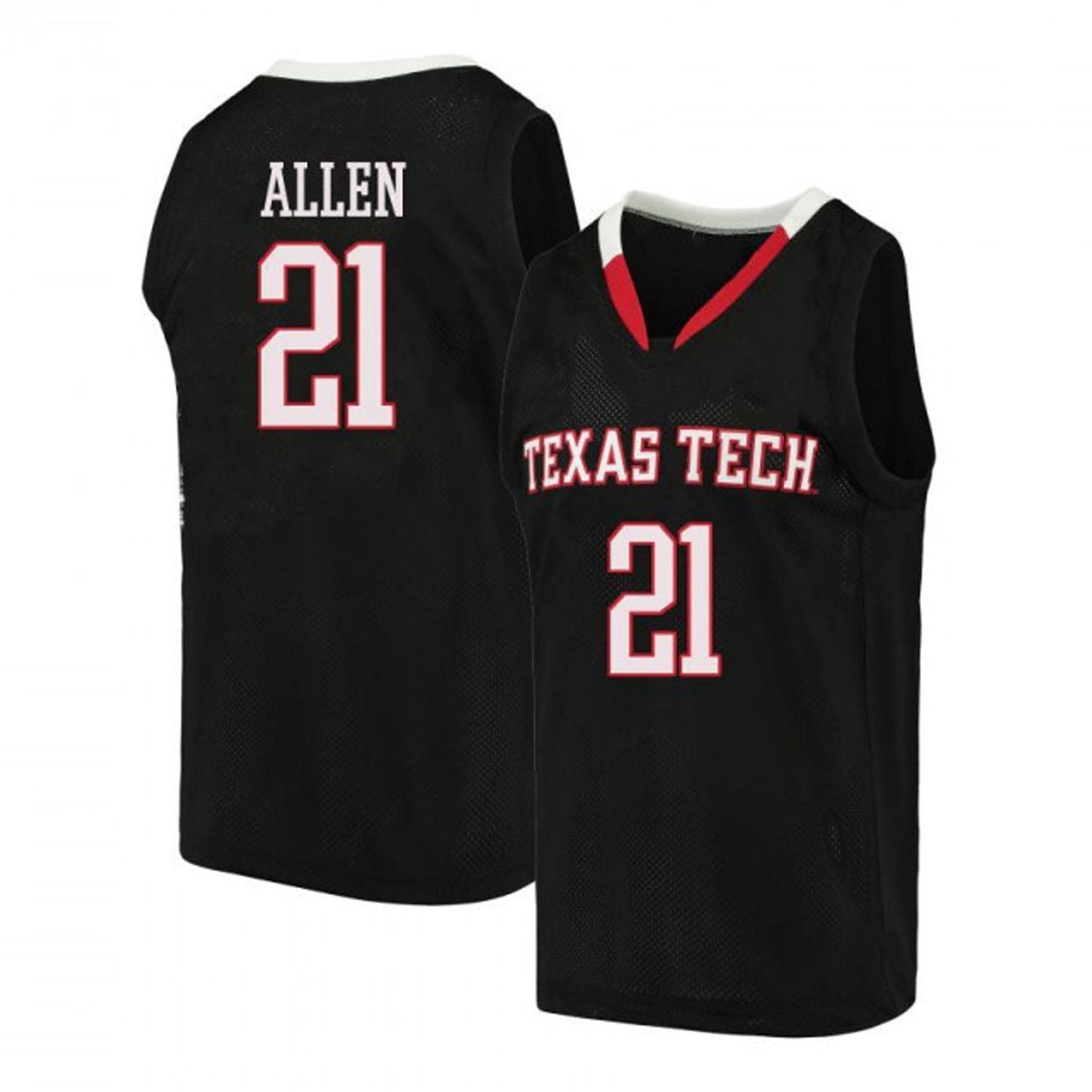 NCAAB KJ Allen Texas Tech Red Raiders 21 Jersey