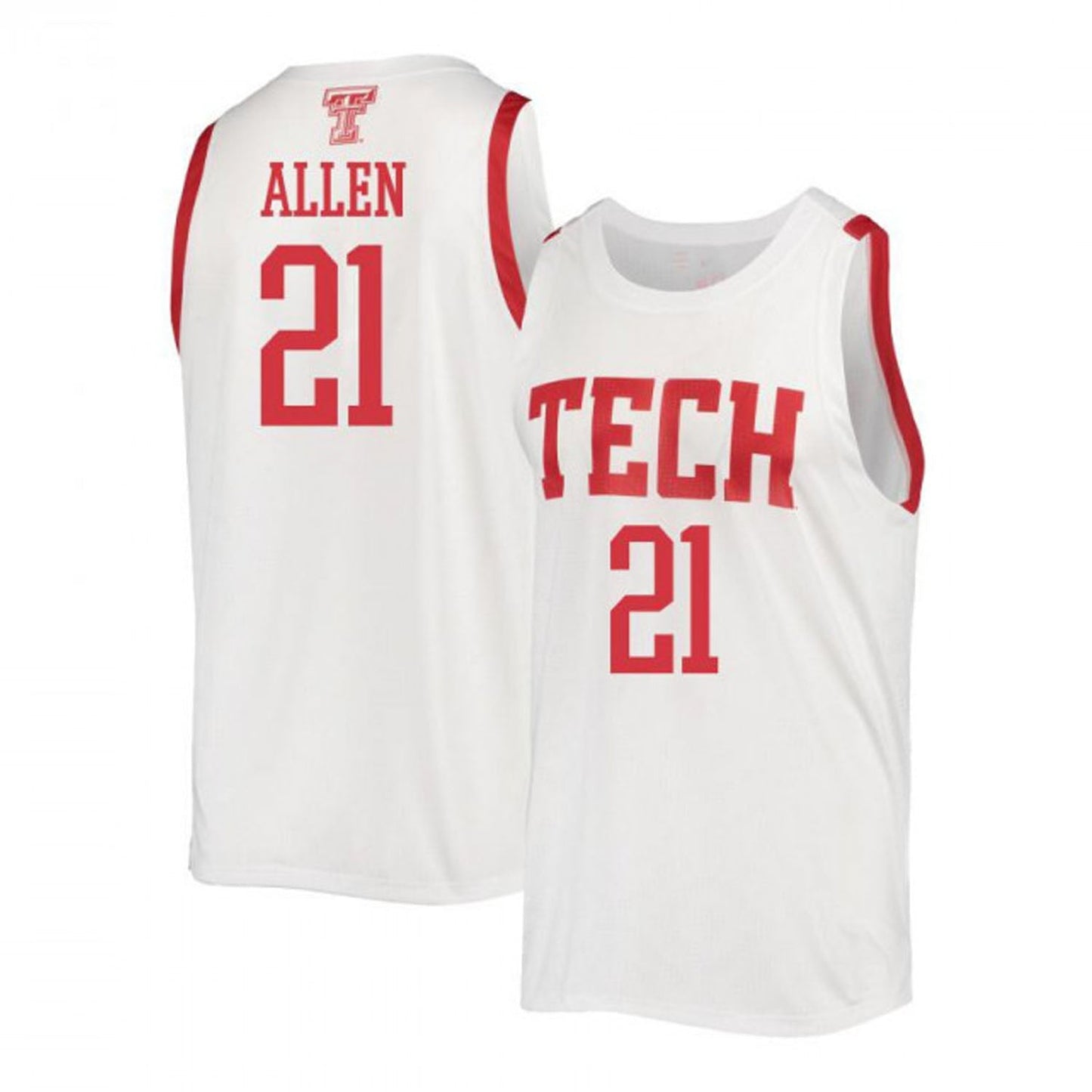NCAAB KJ Allen Texas Tech Red Raiders 21 Jersey