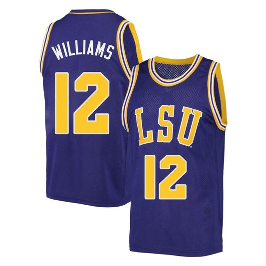 NCAAB KJ Williams LSU Tigers 12 Jersey