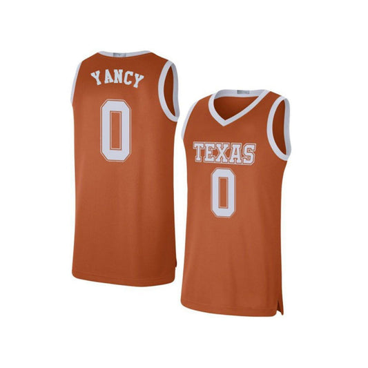 NCAAB Kendal Yancy Texas Longhorns 0 Jersey