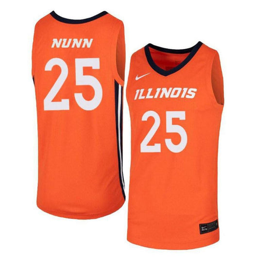 NCAAB Kendrick Nunn Illinois Fighting Illini 25 Jersey