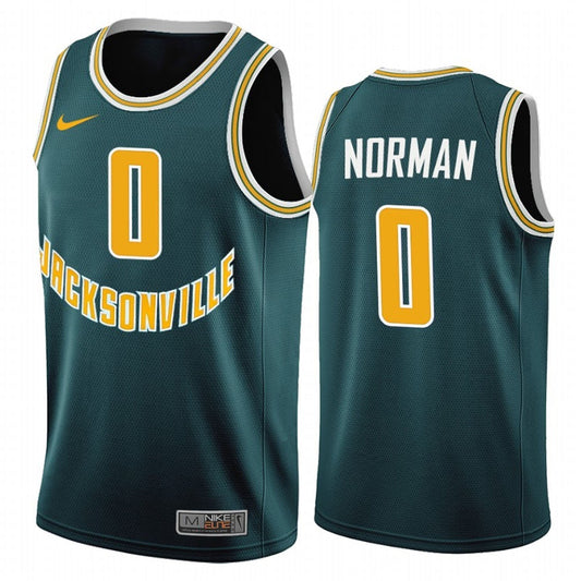 NCAAB Kevin Norman Green Jacksonville Dolphins 0 Jersey