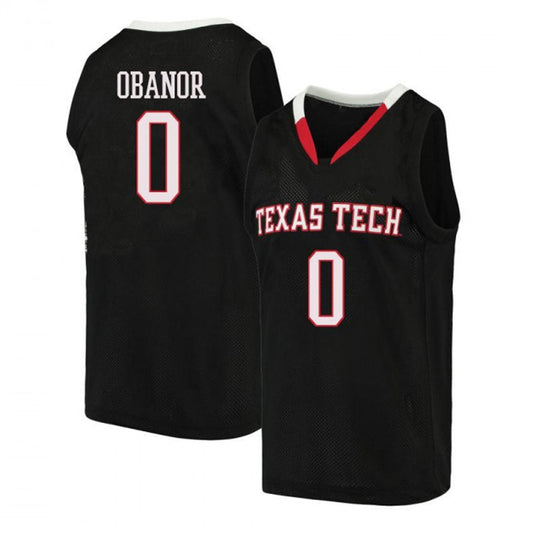 NCAAB Kevin Obanor Texas Tech Red Raiders 0 Jersey