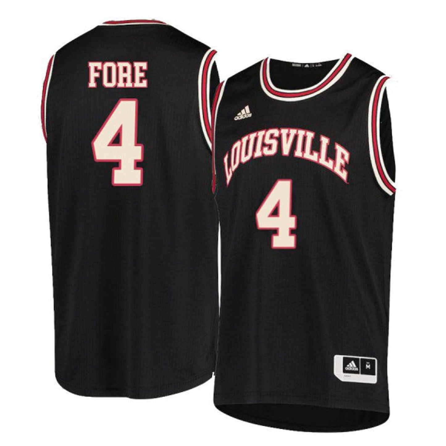 NCAAB Khwan Fore Louisville Cardinals 4 Jersey