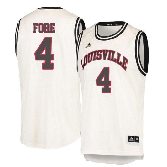 NCAAB Khwan Fore Louisville Cardinals 4 Jersey