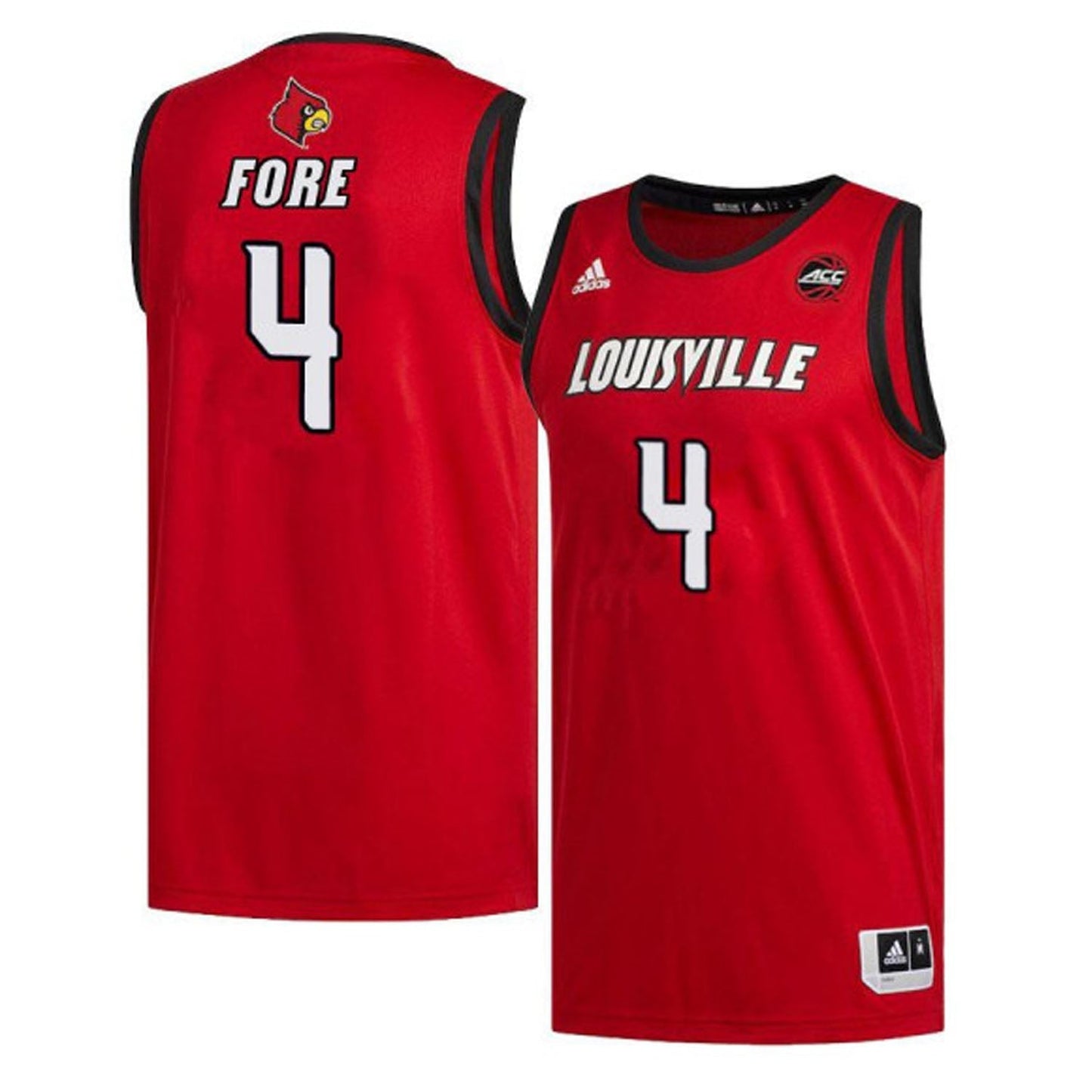 NCAAB Khwan Fore Louisville Cardinals 4 Jersey