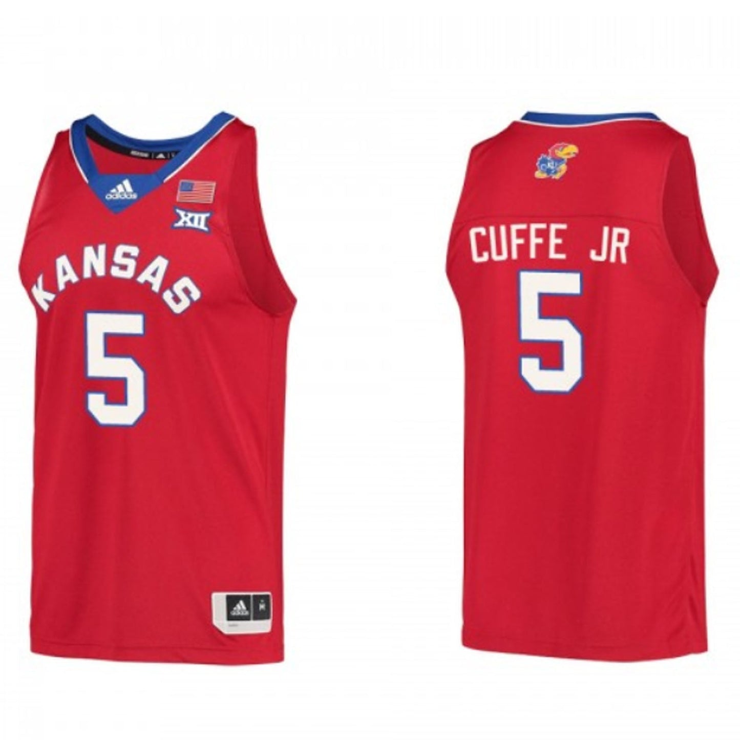 NCAAB Kyle Cuffe Jr Kansas Jayhawks 5 Jersey