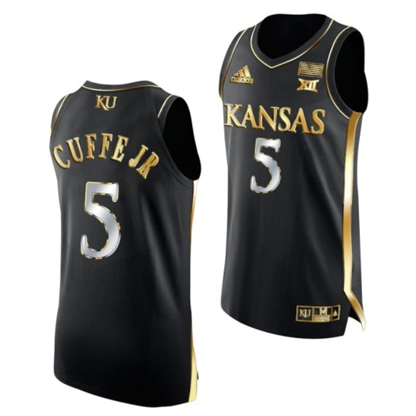 NCAAB Kyle Cuffe Jr Kansas Jayhawks 5 Jersey