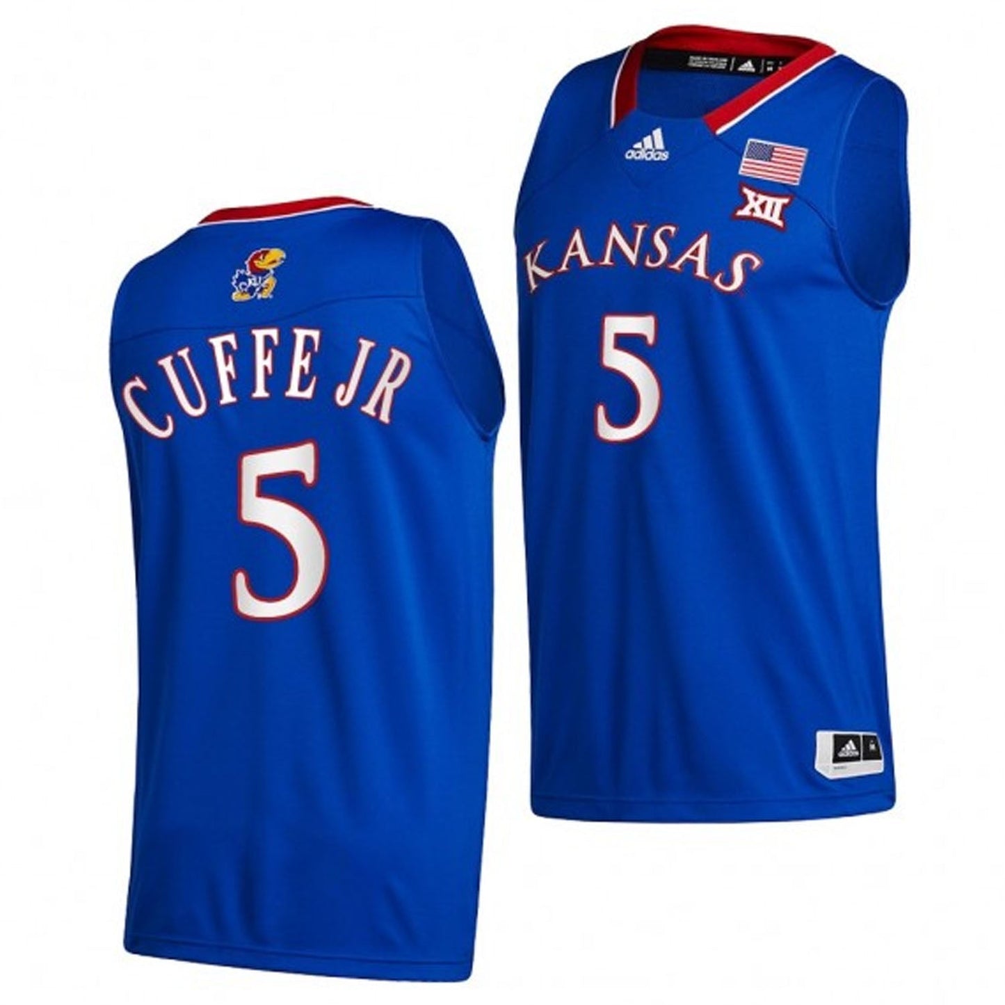NCAAB Kyle Cuffe Jr Kansas Jayhawks 5 Jersey