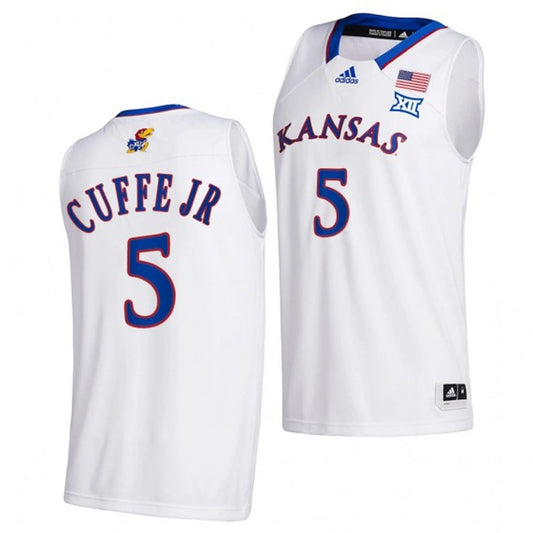 NCAAB Kyle Cuffe Jr Kansas Jayhawks 5 Jersey