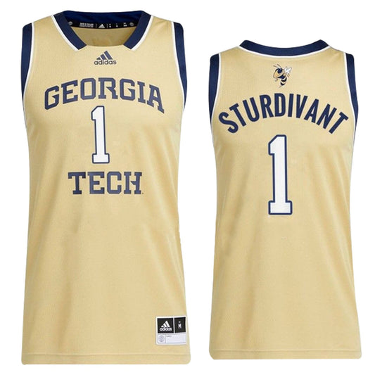 NCAAB Kyle Sturdivant Georgia Tech Yellow Jackets 1 Jersey