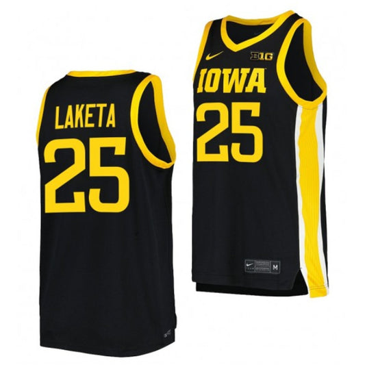 NCAAB Luc Laketa Iowa Hawkeyes 25 Jersey