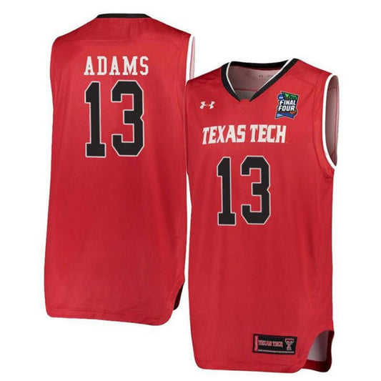 NCAAB Luke Adams Texas Tech Red Raiders 13 Jersey