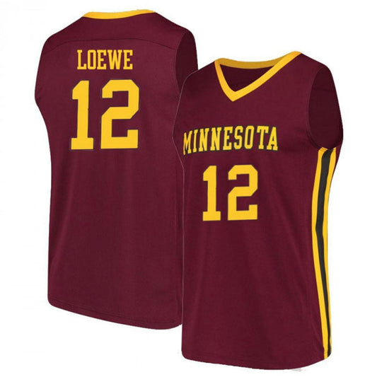 NCAAB Luke Loewe Minnesota Golden Gophers 12 Jersey