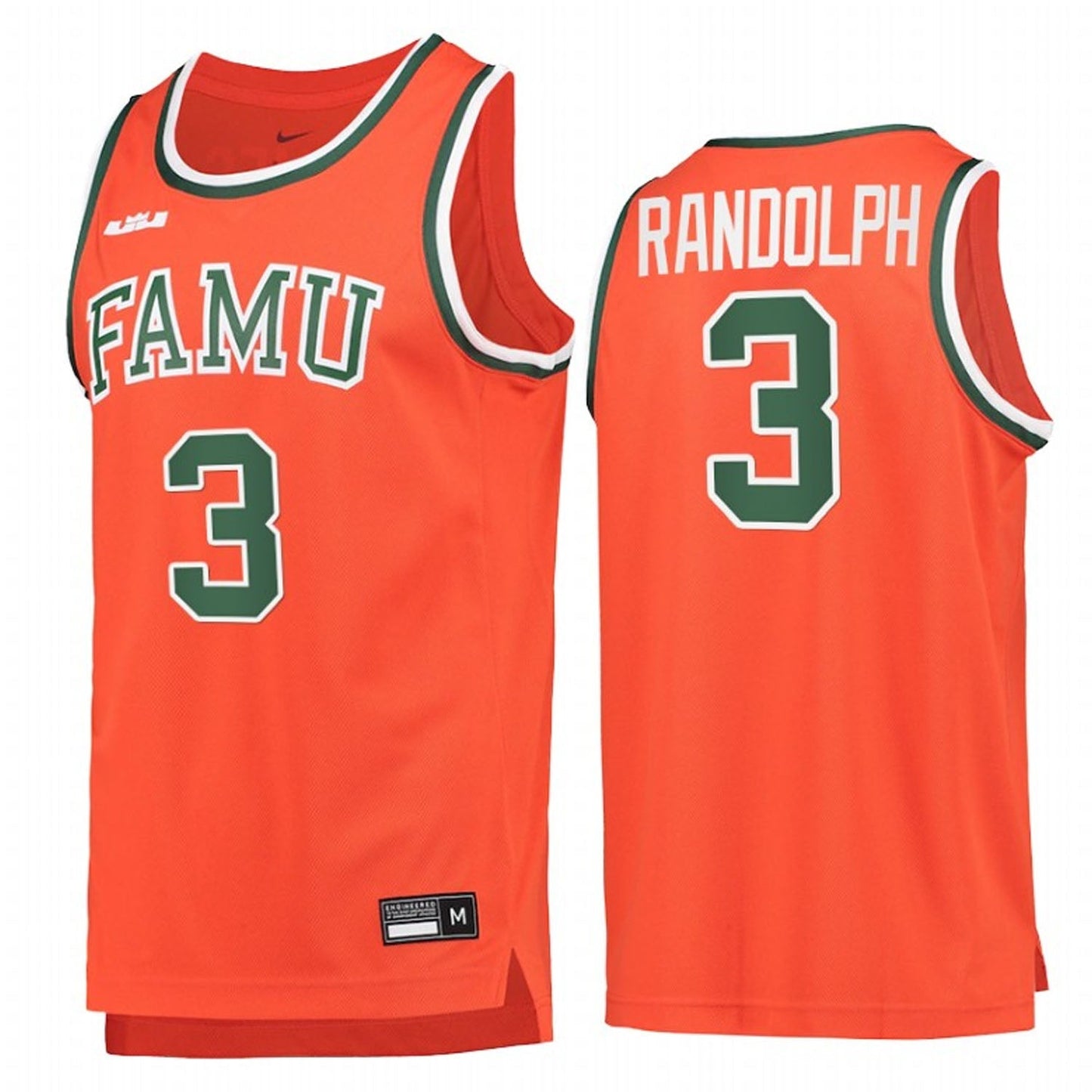 NCAAB M.J. Randolph FAMU Rattlers 3 Jersey