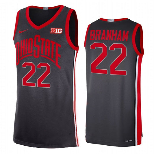 NCAAB Malaki Branham Ohio State Buckeyes 22 Jersey