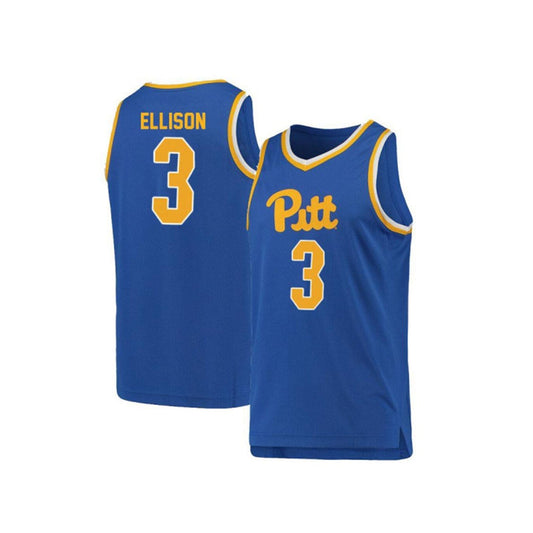 NCAAB Malik Ellison Pittsburgh Panthers 3 Jersey