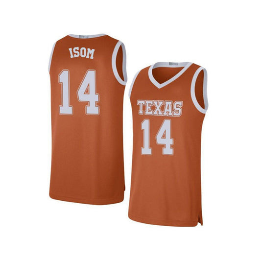NCAAB Mareik Isom Texas Longhorns 14 Jersey