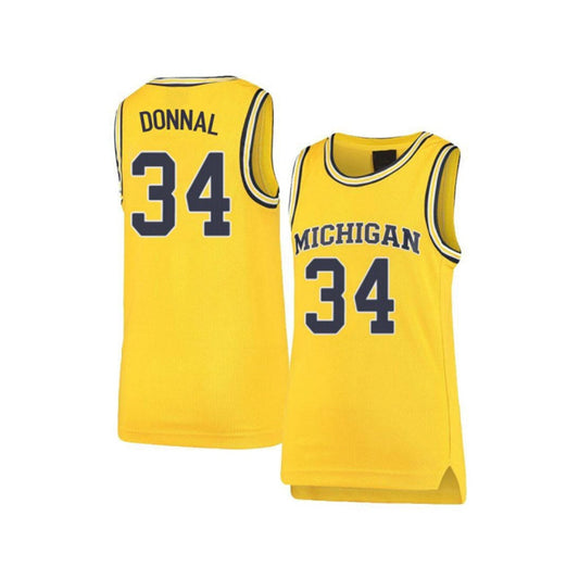 NCAAB Mark Donnal Michigan Wolverines 34 Jersey