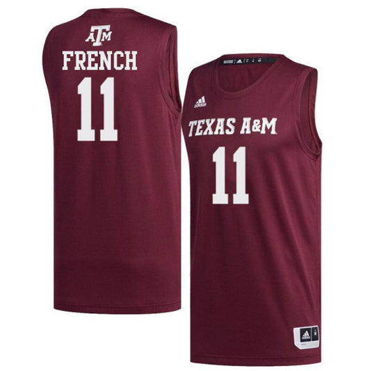 NCAAB Mark French Texas A&M 11 Jersey